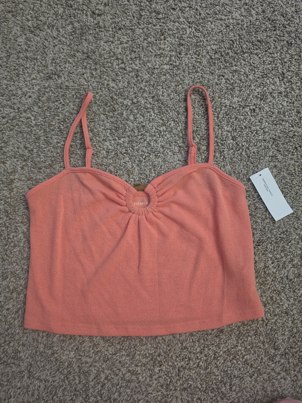 American Eagle Outfitters Coral Crop Cami